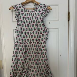 J. Crew Floral Block Print Dress in Pink and Green